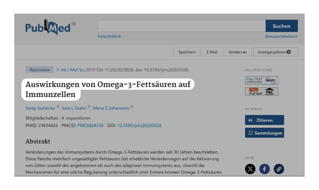 Omega 3 Mangel Studie zum Einfluss auf das Immunsystem