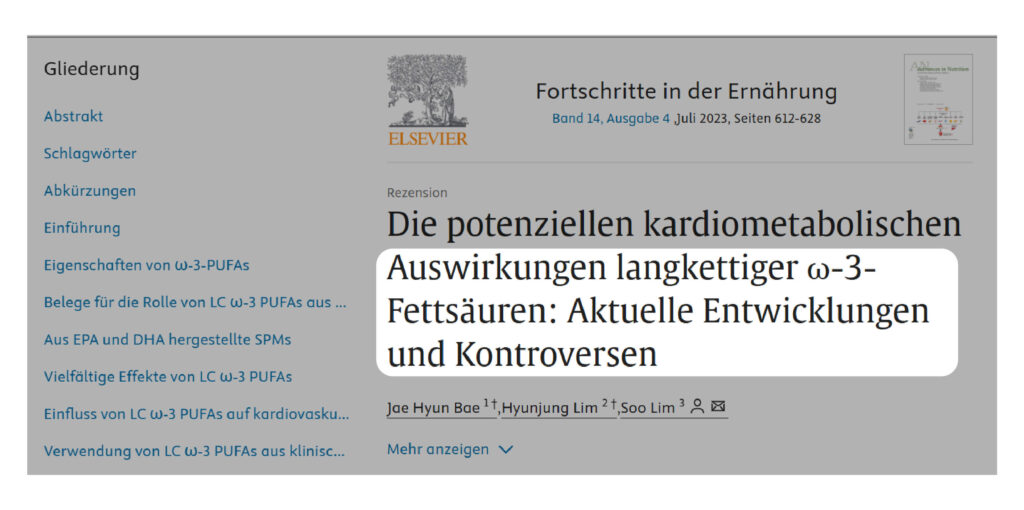 Omega 3 Wirkung Studie zu EPA DHA und Herz-Kreislauf-System