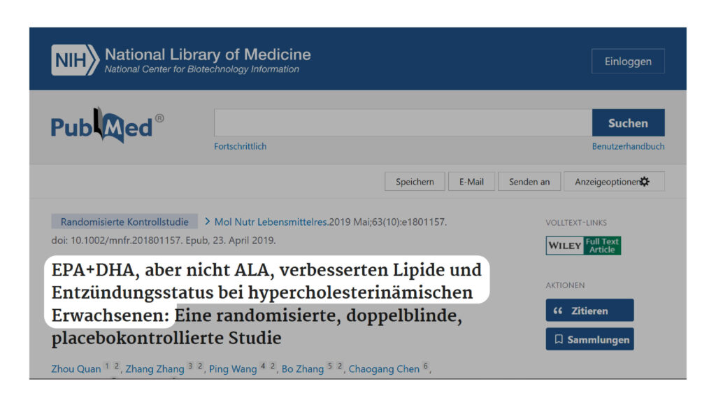 Omega 3 für Veganer Studie zu EPA DHA vs ALA