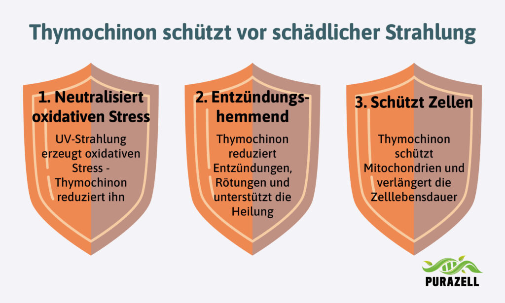 Schwarzkümmelöl Wirkung Haut Thymochinon schützt